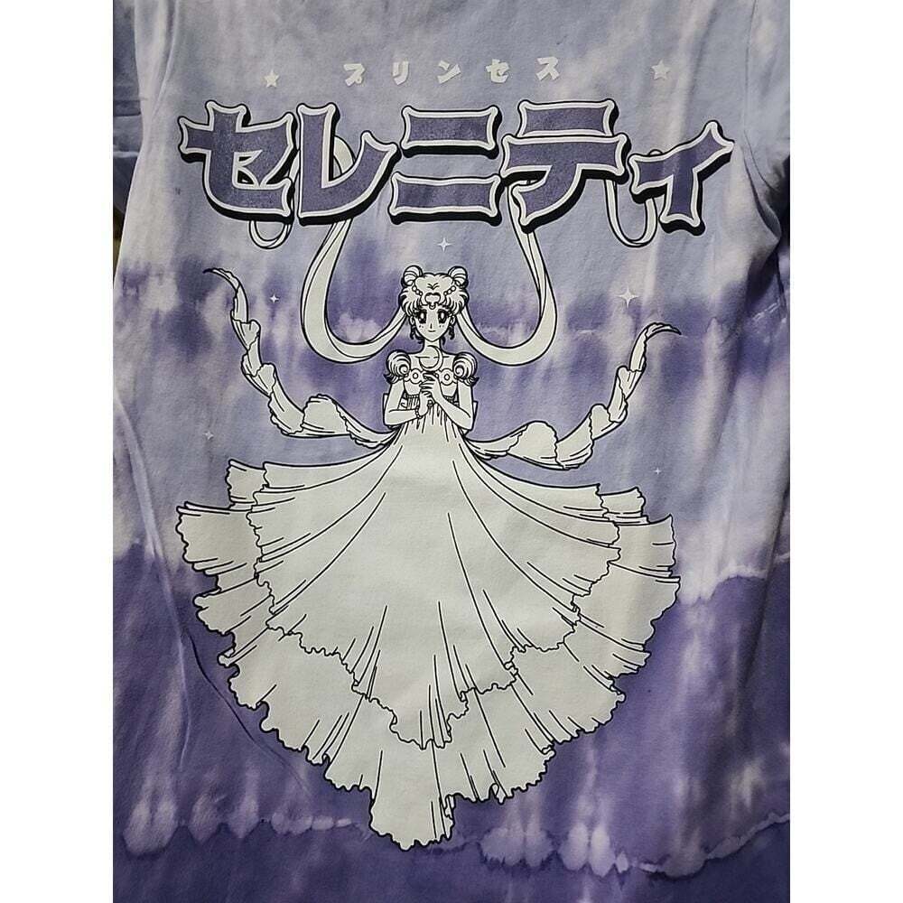 Sailor Moon Princess Serenity Katakana Tie-Dye Shirt Small New‎ A130 Excellent